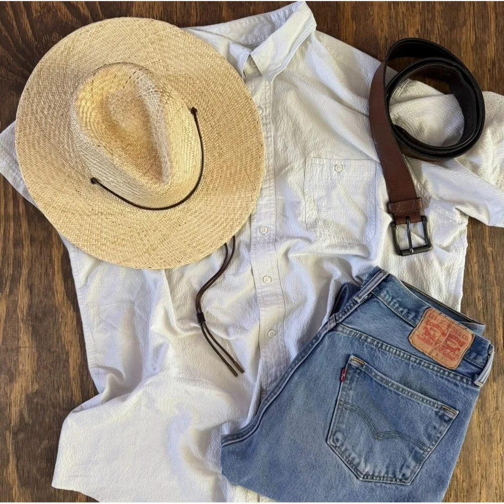 NWT Will & Bear Cubs Little Rider Bone Palm Straw Hat Kids One Size UPF 50+